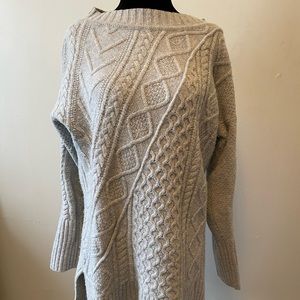 Light Grey Wool-Nylon J. Crew Sweater